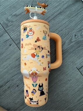 New Disney Pets Collection - Tumbler- Daschaund Straw Topper